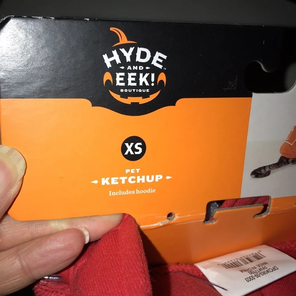 NWT Pet Ketchup Halloween Costume